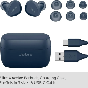 Jabra Elite 4 Wireless Earbuds Navy Blue