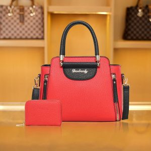 Elegant Women's Tassel-Trimmed Handbag Set with Detachable Strap - Chic Solid Color, Faux Leather Crossbody & Clutch Purse