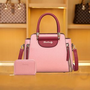 Elegant Women's Tassel-Trimmed Handbag Set with Detachable Strap - Chic Solid Color, Faux Leather Crossbody & Clutch Purse