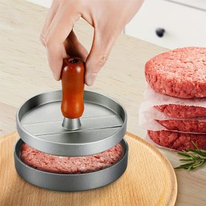 Easy-Clean Non-Stick Meat Press & 100 Sheets of Parchment Paper - Perfect Hamburger Patty Maker for Home Cooks, RV Kitchen Essentials