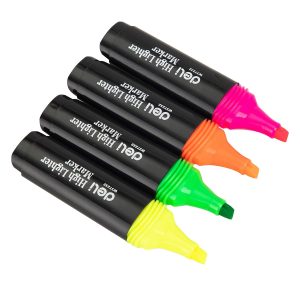 Deli Highlighter Marker 4pcs – Set