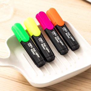 Deli Highlighter Marker 4pcs – Set