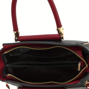 Elegant Women's Tassel-Trimmed Handbag Set with Detachable Strap - Chic Solid Color, Faux Leather Crossbody & Clutch Purse