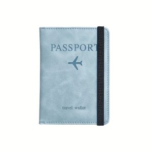 1pc RFID Blocking Foldable Leather Passport Holder Wallet - Multi-Functional Travel Accessory with Card Slots, Faux Leather Lining, and Lightweight Design for Going Out