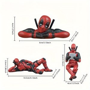 Deadpool Avengers 3-Piece PVC Figurine Set - UME Collectible Desktop Decorations with Dynamic Poses for Enthusiasts and Fans