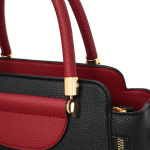 Elegant Women's Tassel-Trimmed Handbag Set with Detachable Strap - Chic Solid Color, Faux Leather Crossbody & Clutch Purse